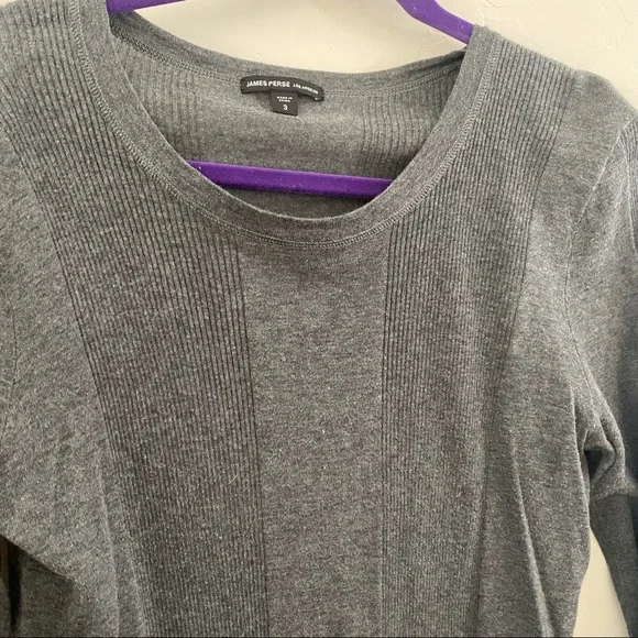 Perfect condition! James Perse Long Sleeve with Ribbed Detail, Size 3 (M) - Picture 2 of 4